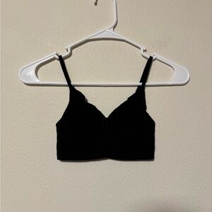 Urban Outfitters Black Ribbed Top